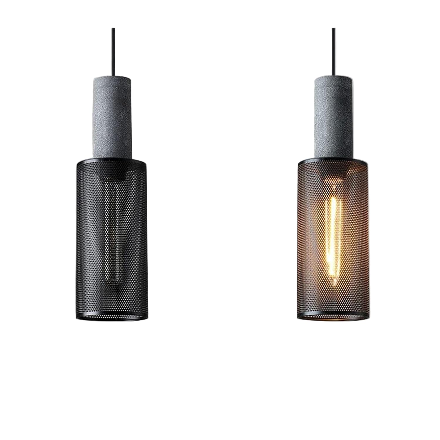 Lampa Wisząca LED z Betonu i Żelaza – Nowoczesna Lampa do Salonu i Restauracji, Styl Przemysłowy, Efektywne Oświetlenie 4