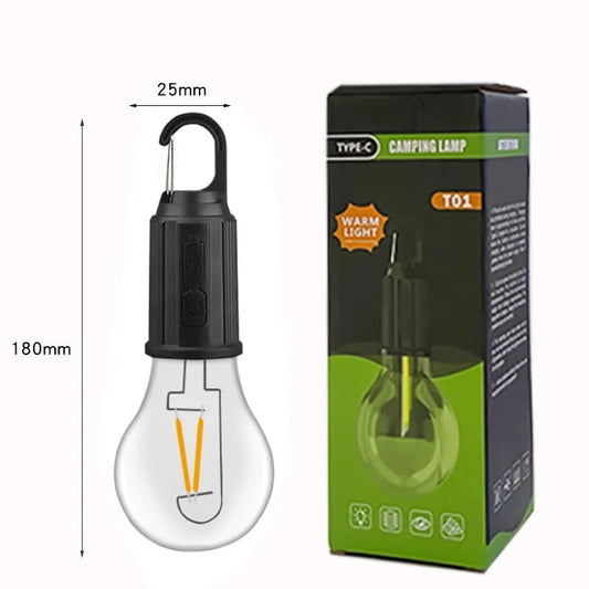 Lampa Wisząca LED z Ładowaniem USB – Nowoczesna, Przezroczysta, Idealna do Biwakowania i Dekoracji Ogrodowej, 3 Poziomy Jasności 0