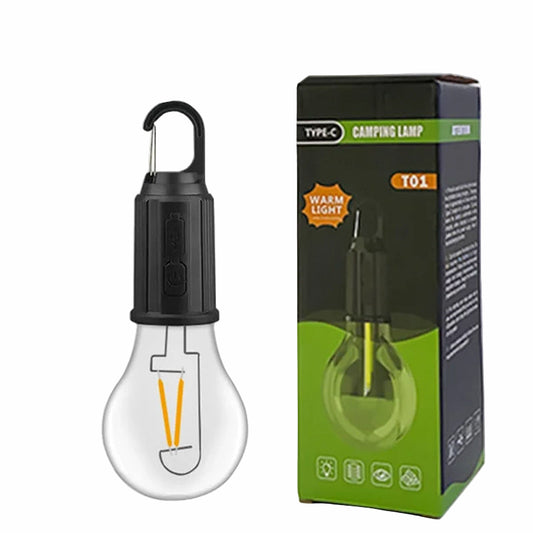 Lampa Wisząca Retro do Użytku na Zewnątrz z Ładowaniem Typ-C – Idealna na Camping i Dekorację, Wodoodporna, 3 Poziomy Jasności 0