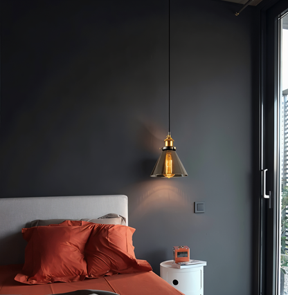 Lampa Wisząca VintaLoft w Stylu Vintage z Dymionym Szkłem – Lampa do Salonu, Lampy Wiszące, Żyrandole do Salonu 6