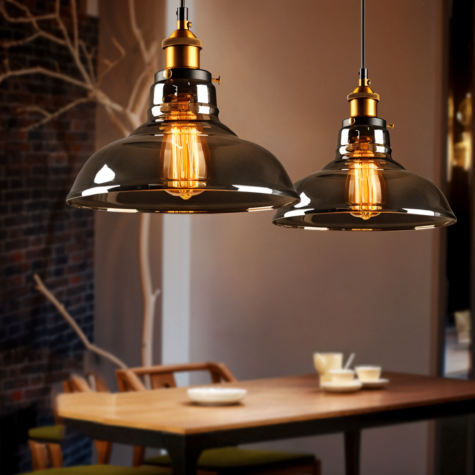 Lampa Wisząca VintaLoft w Stylu Vintage z Dymionym Szkłem – Lampa do Salonu, Lampy Wiszące, Żyrandole do Salonu 9