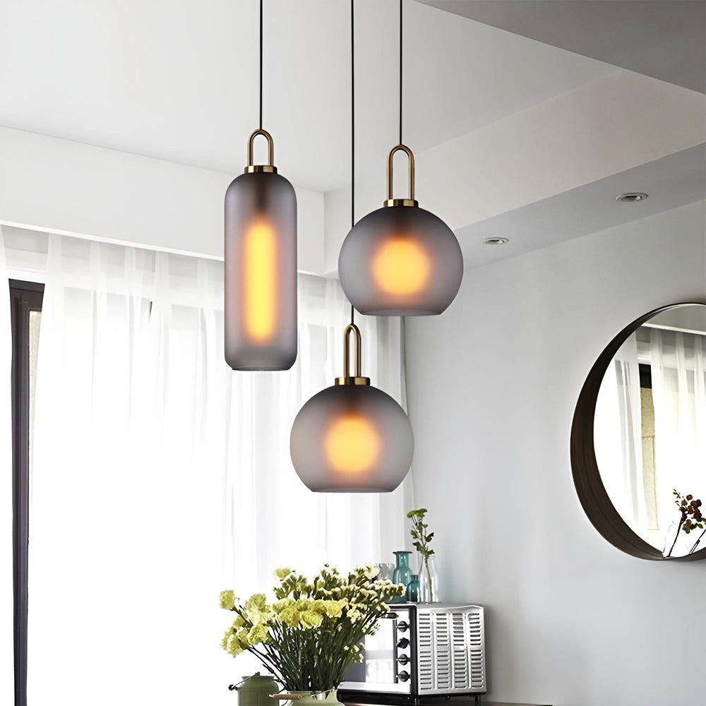 Lampa Wisząca Vintage z Szkła i Żelaza LED – Elegancka Lampa do Salonów i Żyrandoli 1