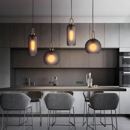 Lampa Wisząca Vintage z Szkła i Żelaza LED – Elegancka Lampa do Salonów i Żyrandoli 2