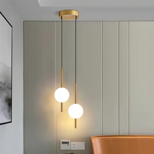 Lampa Wisząca w Skandynawskim Stylu z Metalowym i Szklanym Wykończeniem – Lampa do Salonu 10 cm x 57 cm 1