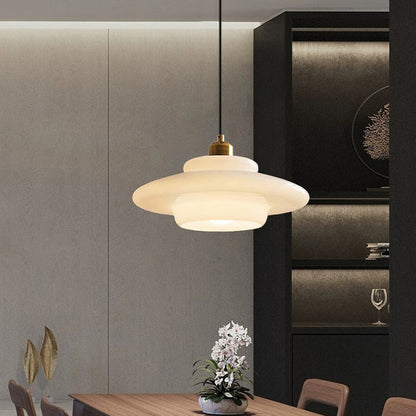 Lampa Wisząca w Stylu Art Déco do Salonu nad Stół, Szklany Klosz, Regulowana Długość, Elegancka i Stylowa 5