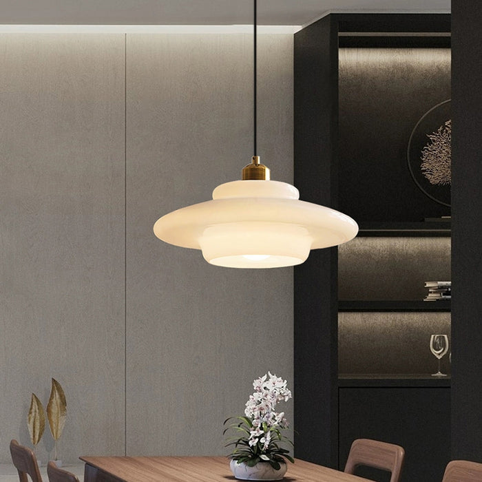 Lampa Wisząca w Stylu Art Déco do Salonu nad Stół, Szklany Klosz, Regulowana Długość, Elegancka i Stylowa 5
