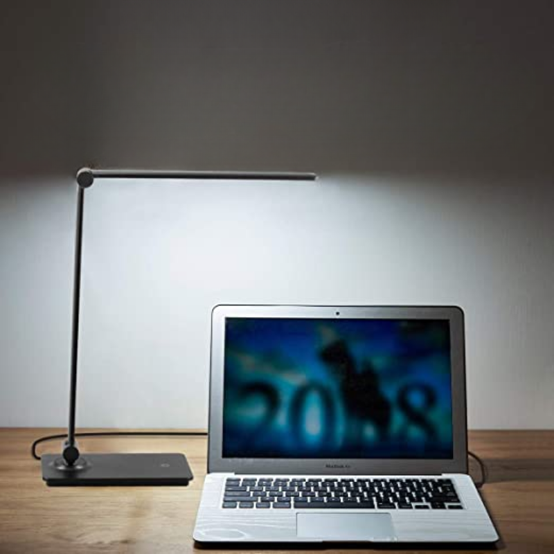 Lampa biurkowa LED z regulowanym ramieniem – Dotykowe sterowanie, 3 poziomy jasności, idealna do biura i sypialni 4