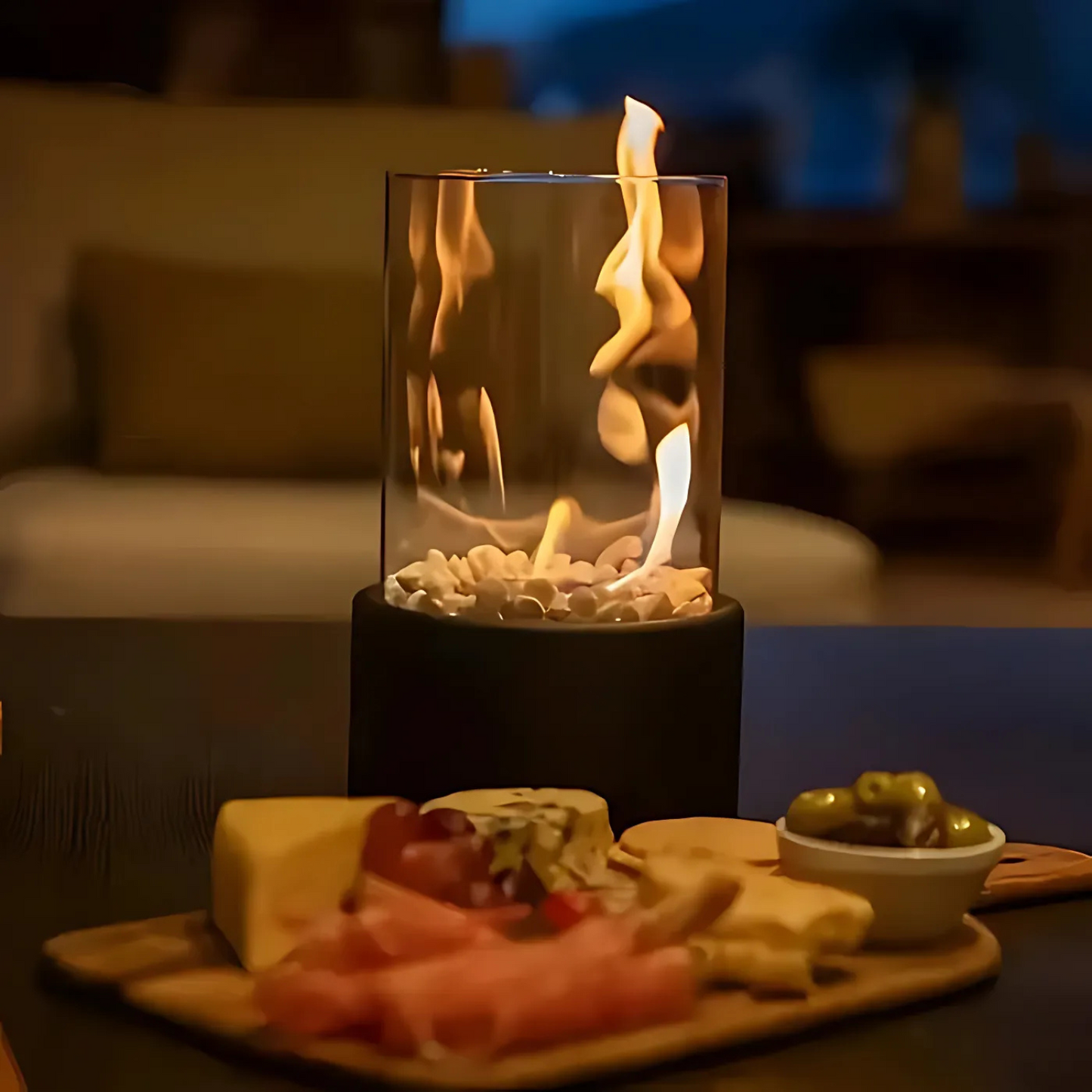 Lampa oliwna z metalu i szkła – Elegancka dekoracja do ogrodu i na balkon, przenośne oświetlenie z prawdziwym płomieniem 0