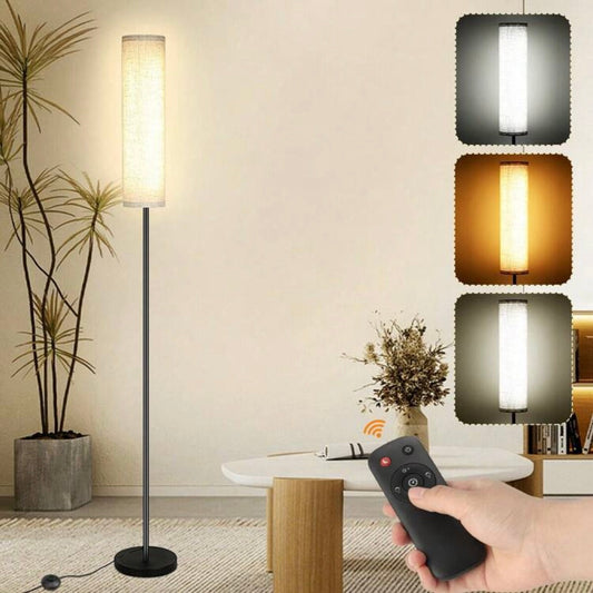 Lampa podłogowa czarna – Elegancka, minimalistyczna lampa stojąca do salonu i sypialni z regulacją jasności 4