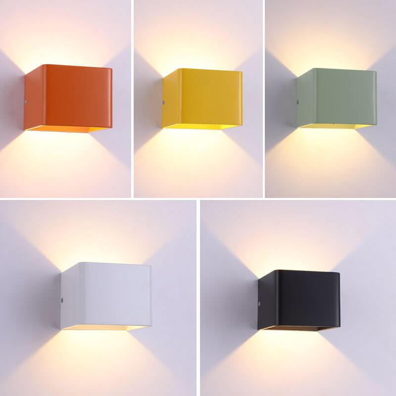 Lampa ścienna LED z aluminium – Nowoczesny kinkiet ścienny do salonu i sypialni, wielokolorowe oświetlenie, łatwy montaż 1