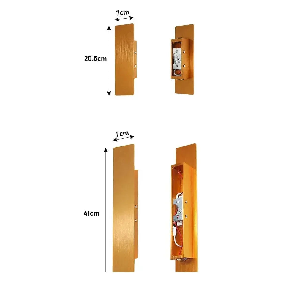 Lampa ścienna LED z aluminium – Wodoodporna lampa na zewnątrz, energooszczędna i nowoczesna do ogrodu 6