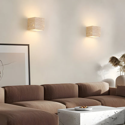 Lampa ścienna z travertynu LED – Elegancka lampa na ścianę do wnętrz i na zewnątrz, odporna na warunki atmosferyczne 3