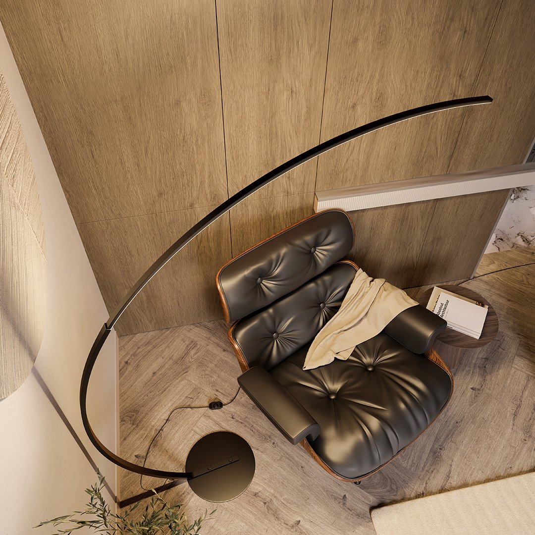 Lampa stojąca LED czarna – Nowoczesna lampa do salonu z ściemniaczem, idealna do czytania i tworzenia przytulnej atmosfery 6