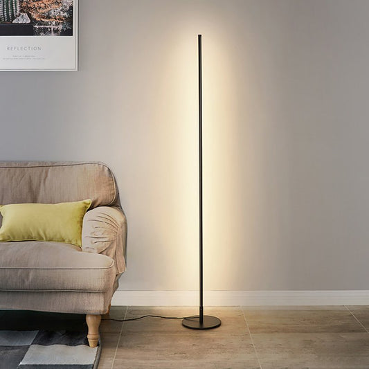 Lampa stojąca LED czarna – Nowoczesna lampa podłogowa do salonu z regulacją barwy światła i ściemnianiem za pomocą pilota 0