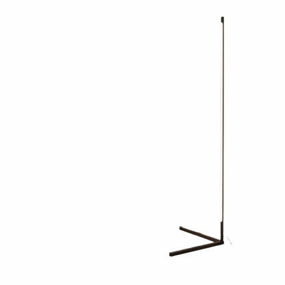 Lampa stojąca czarna LED – Minimalistyczna lampa do salonu z funkcją ściemniania, energooszczędne oświetlenie 2700K 5