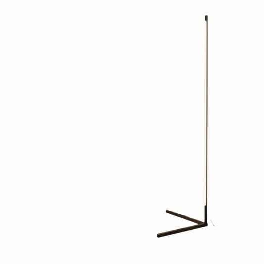Lampa stojąca czarna LED – Minimalistyczna lampa do salonu z funkcją ściemniania, energooszczędne oświetlenie 2700K 5