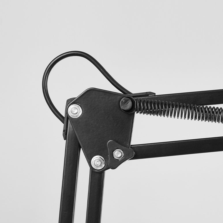 Lampa stołowa czarna z regulowanym ramieniem – Nowoczesna lampka do salonu i sypialni, minimalistyczny design 8