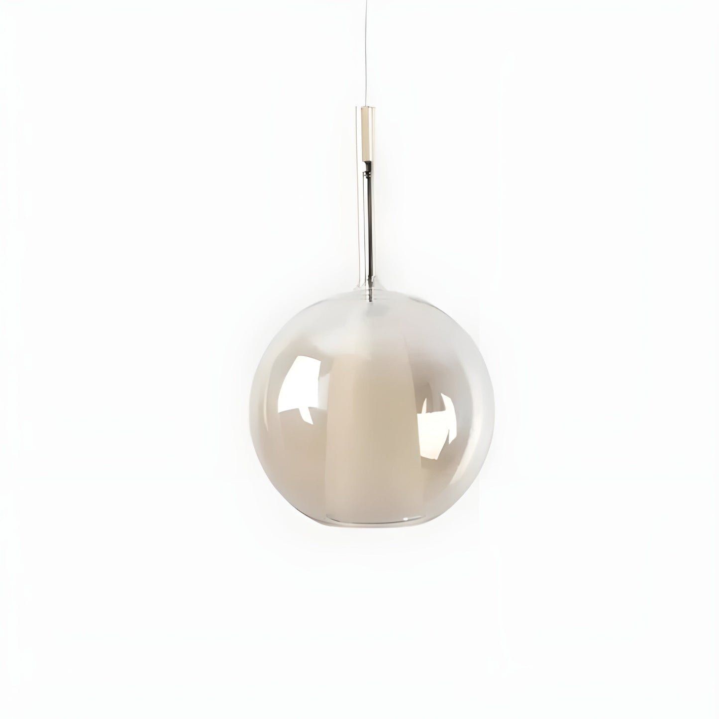 Lampa wisząca LED z kulistego szkła – Nowoczesna lampa do salonu i jadalni, energooszczędna z regulowaną wysokością 0