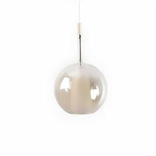 Lampa wisząca LED z kulistego szkła – Nowoczesna lampa do salonu i jadalni, energooszczędna z regulowaną wysokością 0