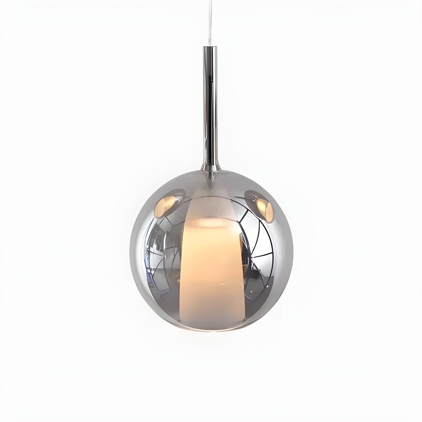 Lampa wisząca LED z kulistego szkła – Nowoczesna lampa do salonu i jadalni, energooszczędna z regulowaną wysokością 4