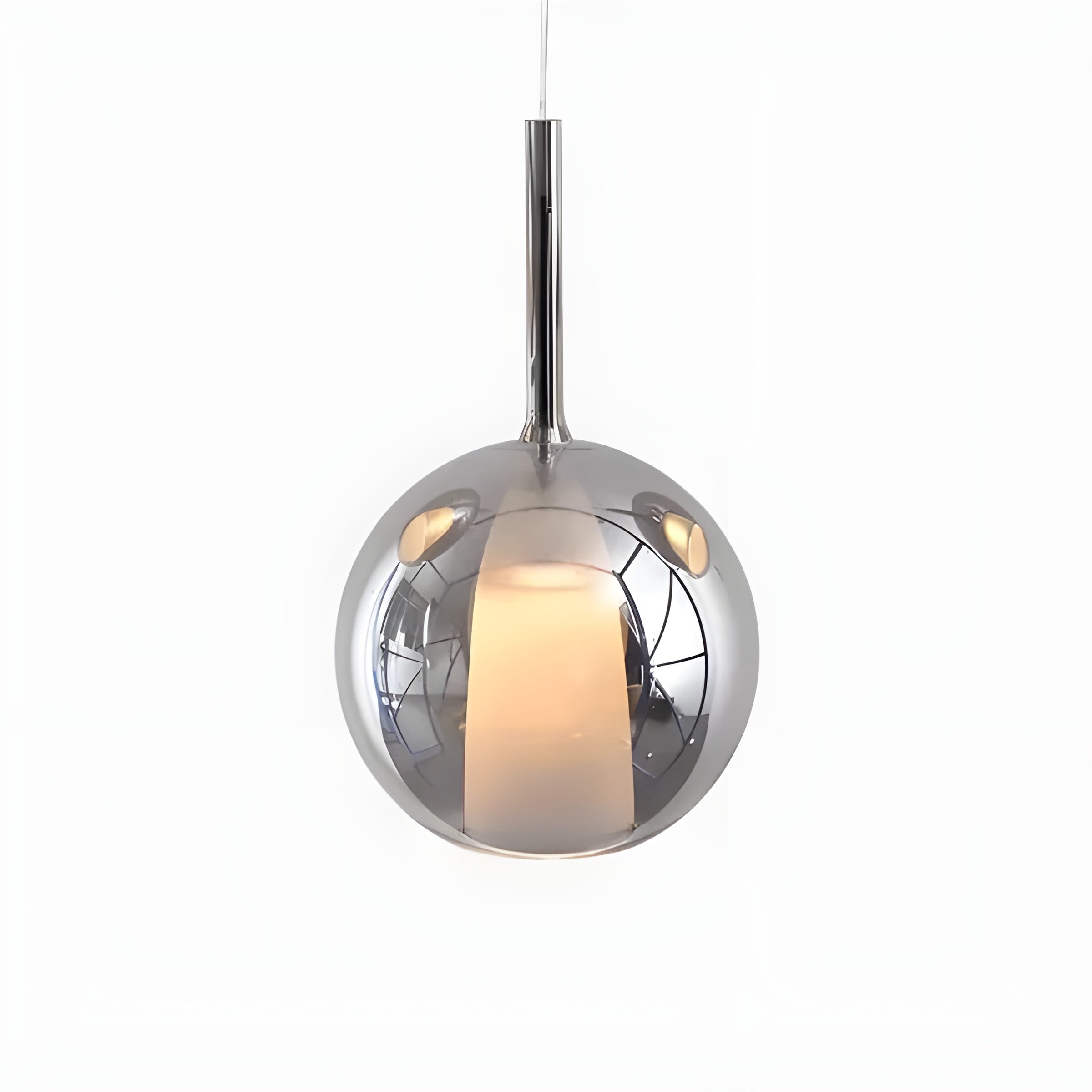 Lampa wisząca LED z kulistego szkła – Nowoczesna lampa do salonu i jadalni, energooszczędna z regulowaną wysokością 4