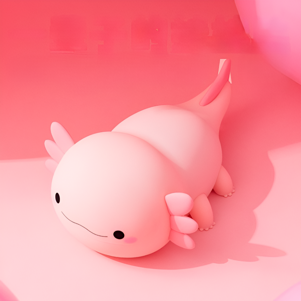 Lampka Nocna Axolotl dla Dzieci – Regulowana Silikonowa Lampa LED do Sypialni i Pokoju Dziecięcego z Ciepłym Światłem 4