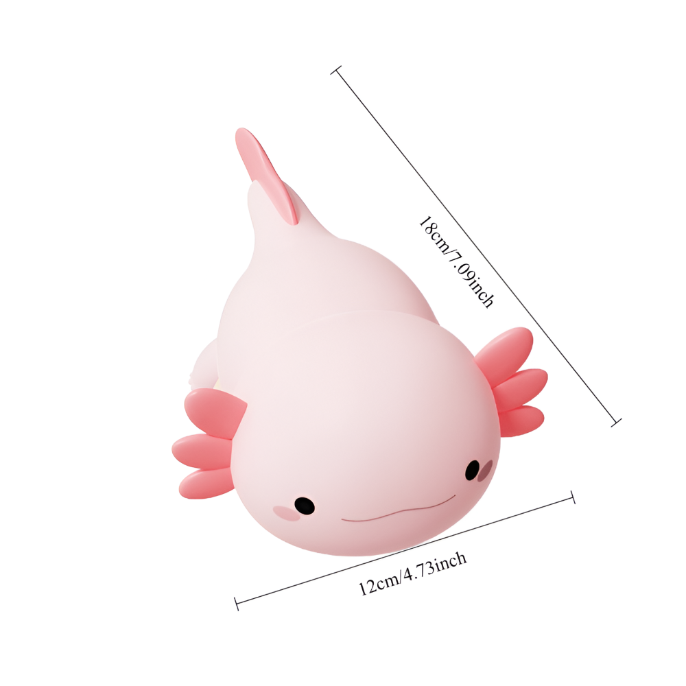 Lampka Nocna Axolotl dla Dzieci – Regulowana Silikonowa Lampa LED do Sypialni i Pokoju Dziecięcego z Ciepłym Światłem 6