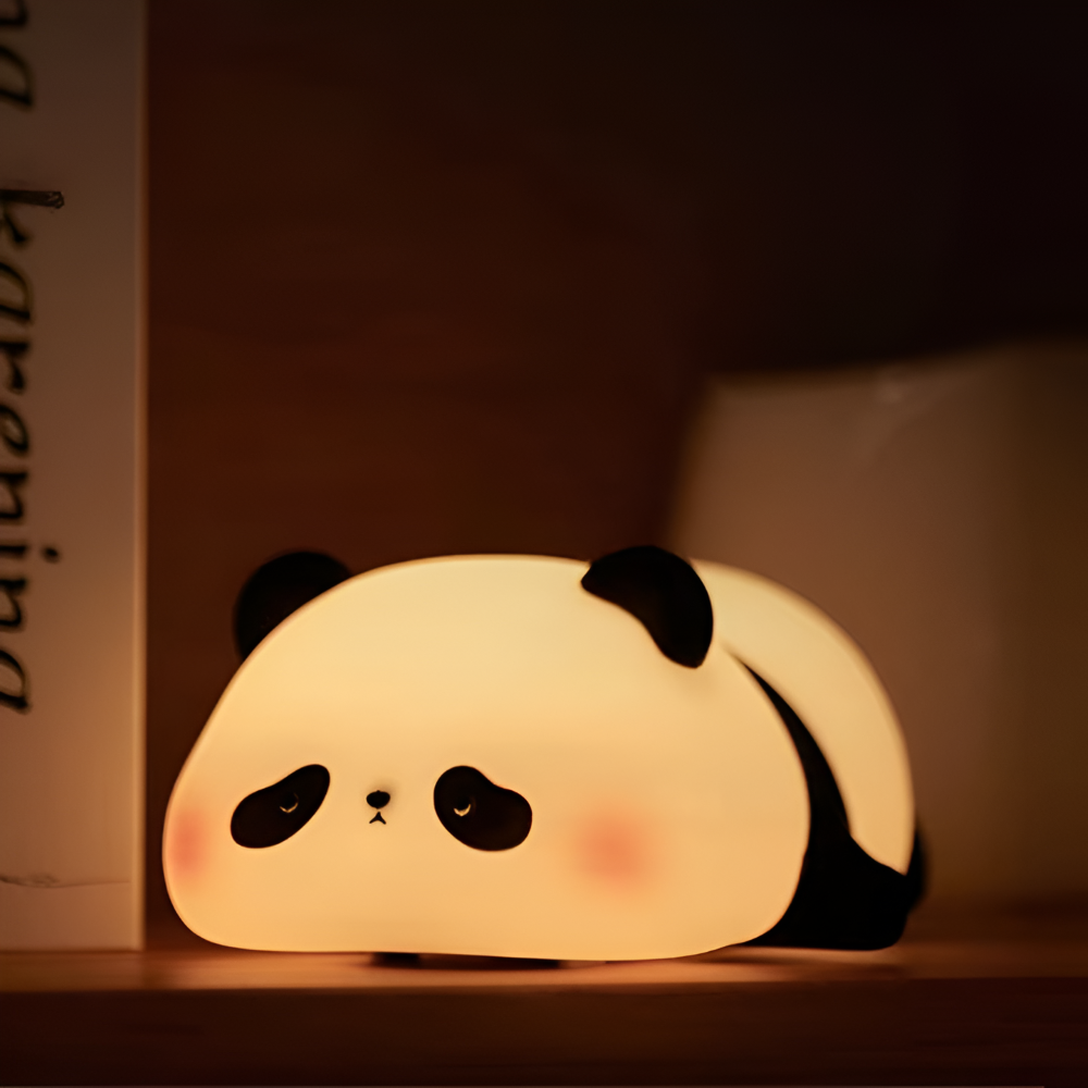 Lampka Nocna LED Panda do Sypialni i Pokoju Dziecięcego z Funkcją Zmiany Koloru, Ładowalna przez USB, Stylowy Design 1