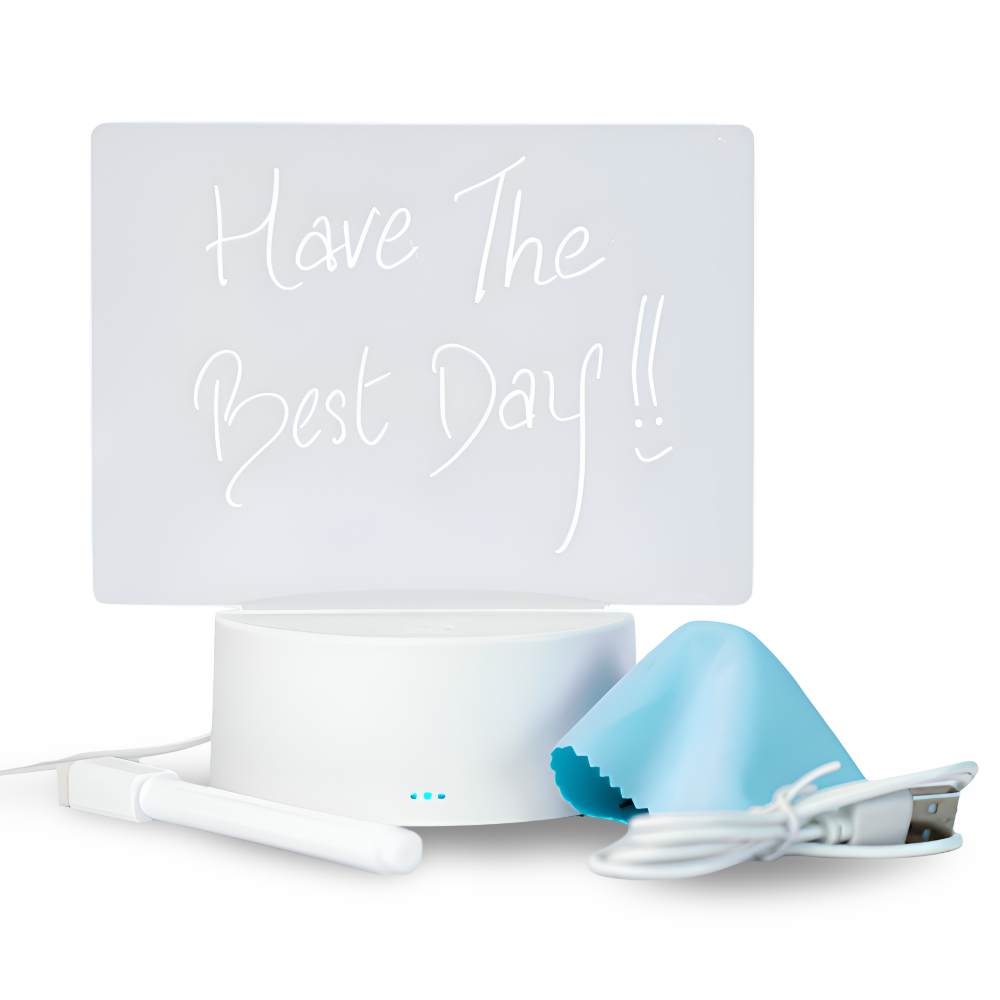 Lampka Nocna LED SuperBoard dla Dzieci z Cyfrowym Systemem Notatek – Ekologiczne Oświetlenie do Sypialni i Twórczości 1