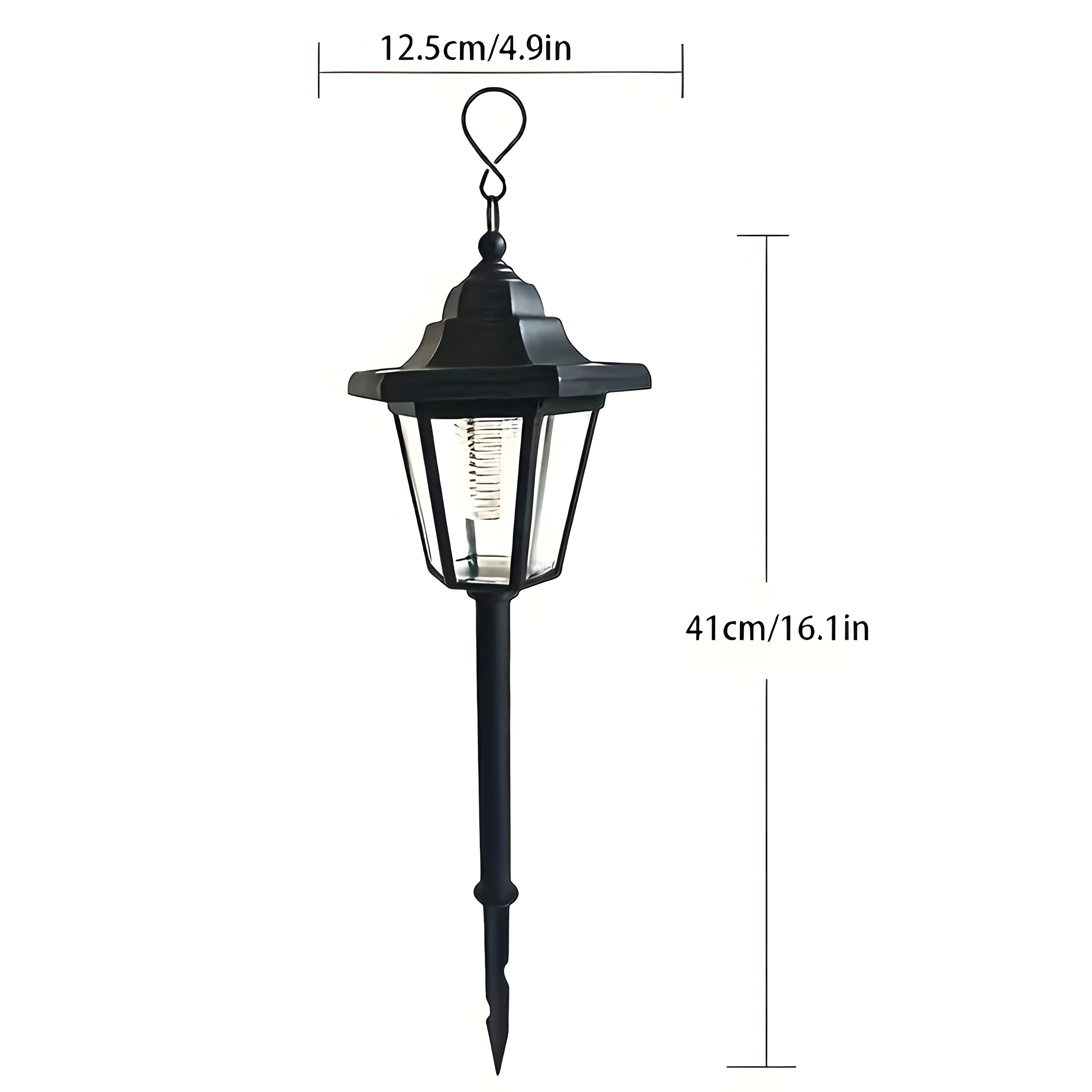 Lampy ogrodowe solarne w stylu vintage – Energooszczędne oświetlenie zewnętrzne, łatwe w instalacji, 2 sztuki 2