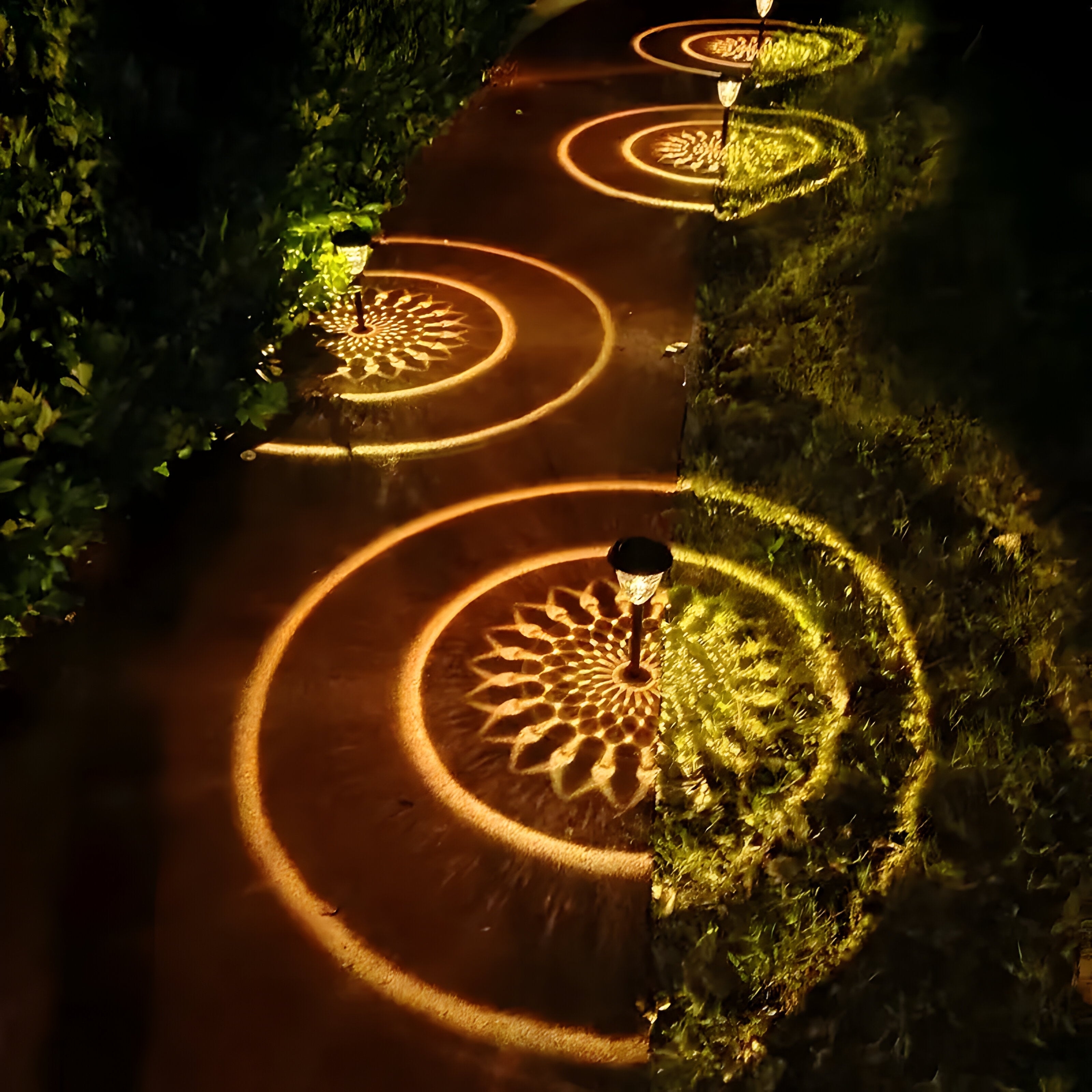 Lampy solarne ogrodowe LED – Wodoodporne z automatycznym włączaniem, idealne do oświetlenia ścieżek i rabat (4 szt.) 0