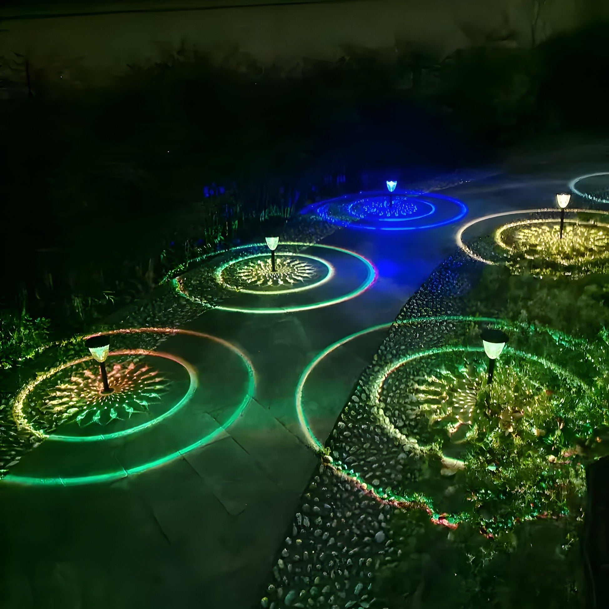 Lampy solarne ogrodowe LED – Wodoodporne z automatycznym włączaniem, idealne do oświetlenia ścieżek i rabat (4 szt.) 3