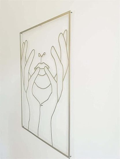 Lina Abstrakcyjna Sztuka Ścienna – Elegancki Metalowy Design do Nowoczesnych Wnętrz [sztuka] 4