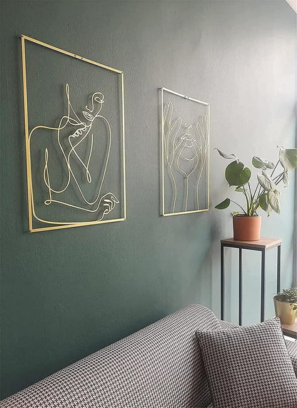 Lina Abstrakcyjna Sztuka Ścienna – Elegancki Metalowy Design do Nowoczesnych Wnętrz [sztuka] 5