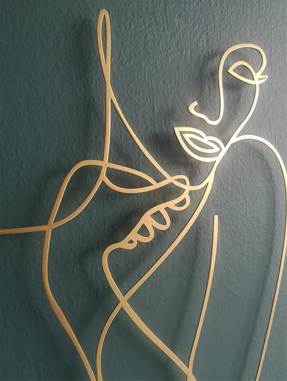 Lina Abstrakcyjna Sztuka Ścienna – Elegancki Metalowy Design do Nowoczesnych Wnętrz [sztuka] 7