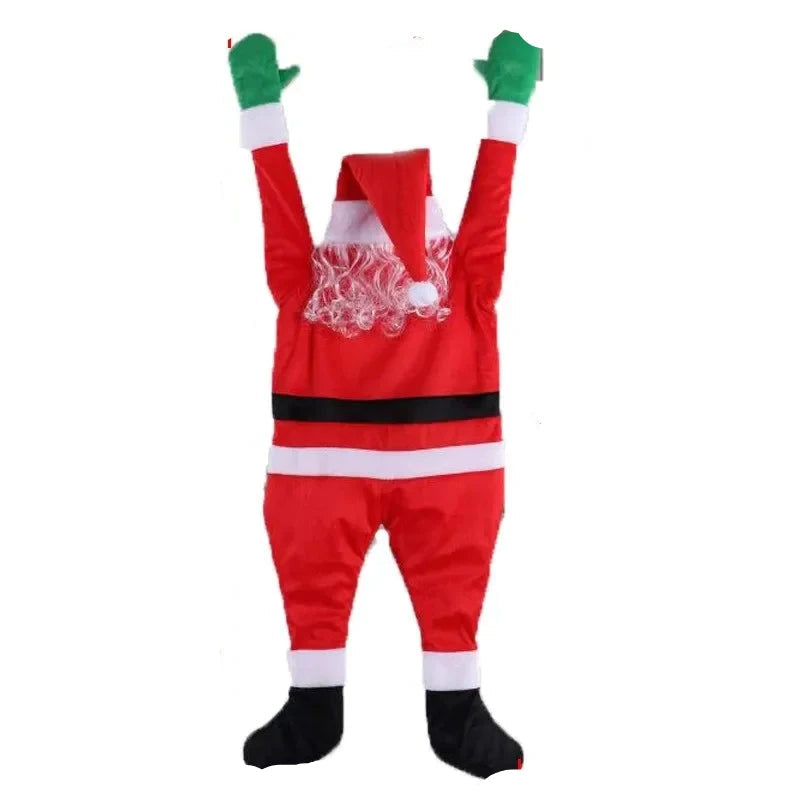 Luksusowa Ozdoba Świąteczna - Pluszowy Święty Mikołaj do Zawieszenia na Okno, Idealna Dekoracja na Boże Narodzenie 0