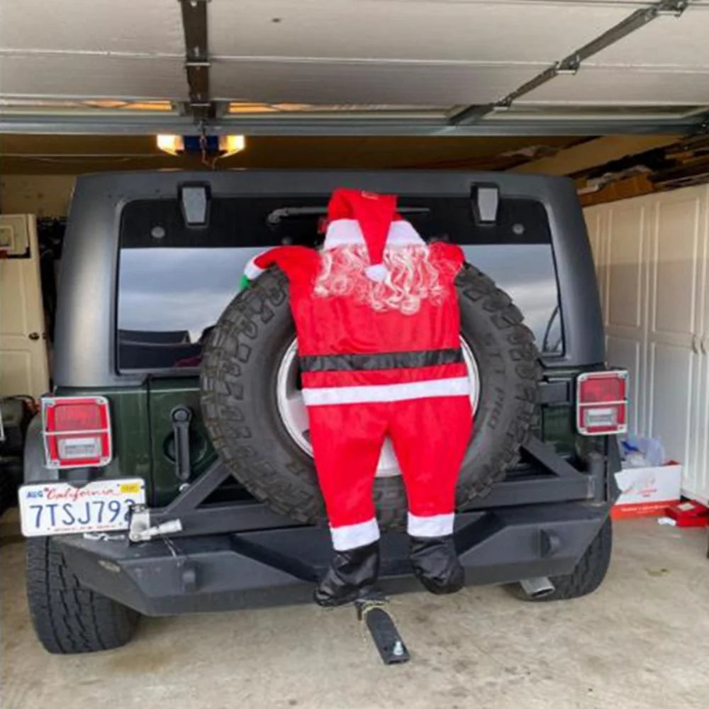 Luksusowa Ozdoba Świąteczna - Pluszowy Święty Mikołaj do Zawieszenia na Okno, Idealna Dekoracja na Boże Narodzenie 5