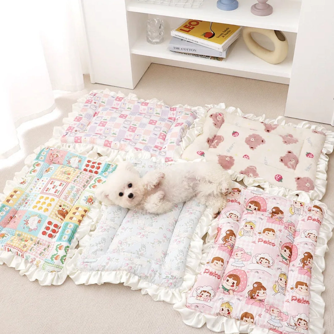 Luksusowa Poduszka dla Zwierząt, Komfortowe Legowisko dla Psów i Kotów, Zdejmowany Pokrowiec, Niebieska, Czerwona, Różowa, S, M, L 1