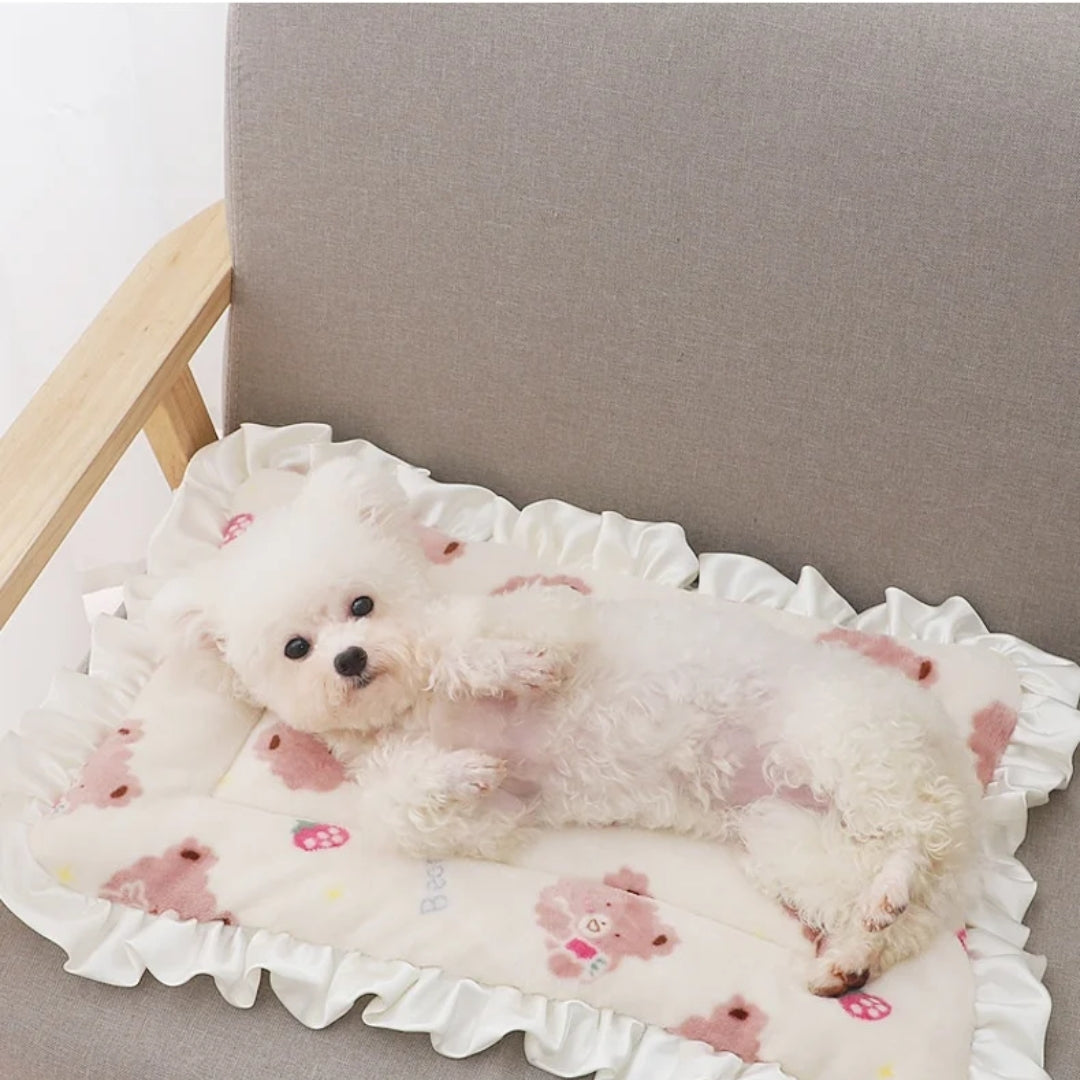 Luksusowa Poduszka dla Zwierząt, Komfortowe Legowisko dla Psów i Kotów, Zdejmowany Pokrowiec, Niebieska, Czerwona, Różowa, S, M, L 2