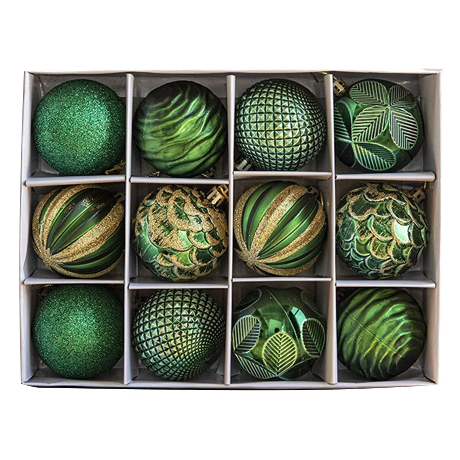 Luksusowe Świąteczne Wisiorki - Zestaw 12 Kul 6 cm do Dekoracji Choinki i Domu 0