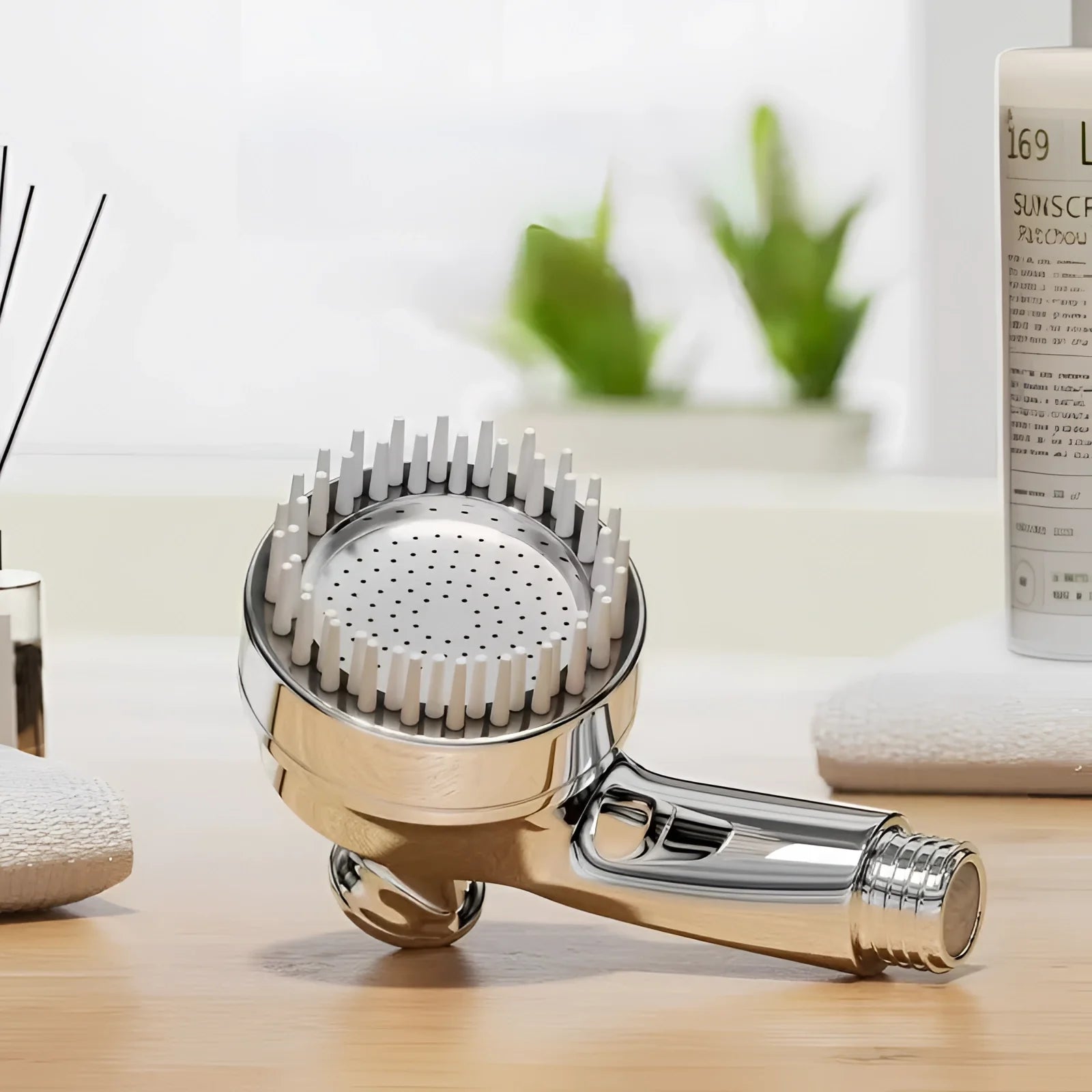 Luksusowy Ręczny Prysznic z Chromowanym Wykończeniem – Wysokociśnieniowy, Ergonomiczny, Oszczędzający Wodę 0