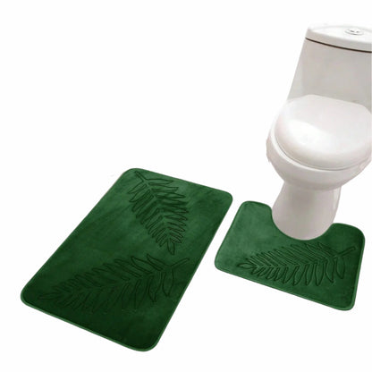 Luksusowy Zestaw Dywaników Łazienkowych 2-Częściowy Rutschfest, Miękki i Chłonny, Elegancki Zielony Dywanik do Łazienki 0