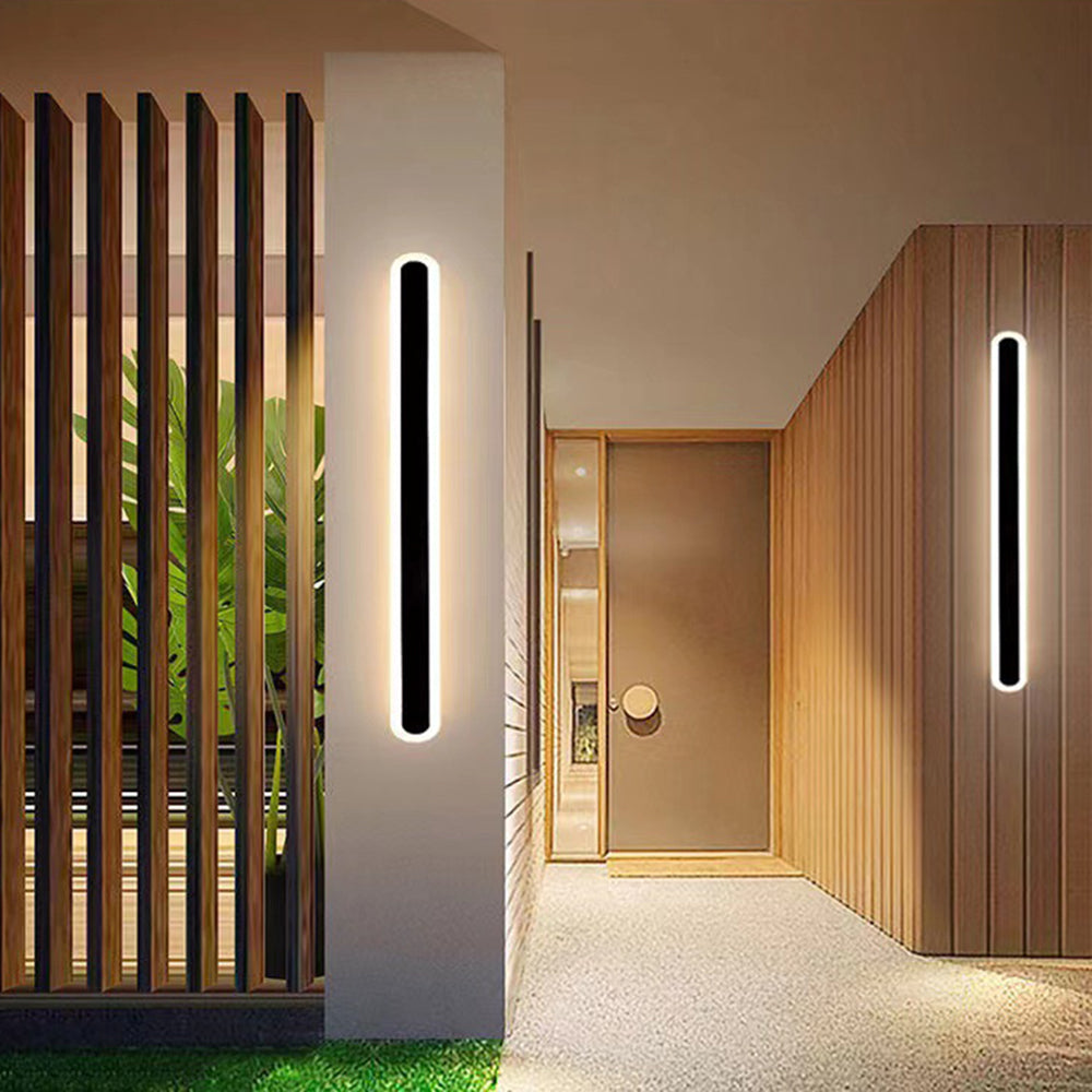 Minimalistyczna lampa ścienna LED na elewację domu