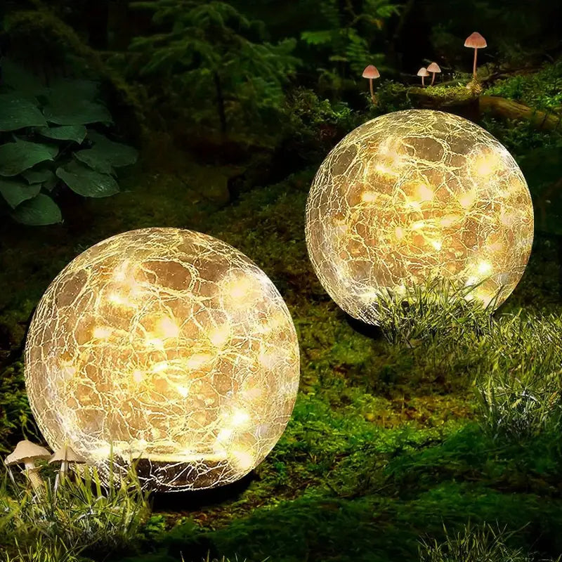 Solarna lampa ogrodowa w kształcie kuli – eleganckie oświetlenie do ogrodu