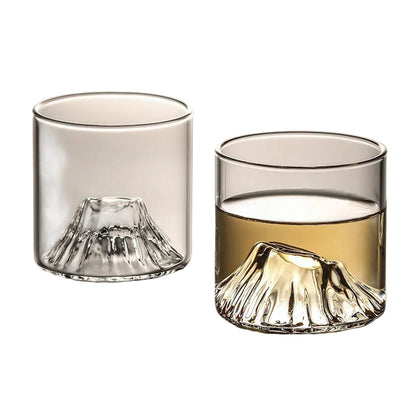 Luna Koneserów Kieliszek do Whisky – Elegancki Design z Górami Fuji, Unikalne Doświadczenie Smakowe, Kieliszek do Whisky 1