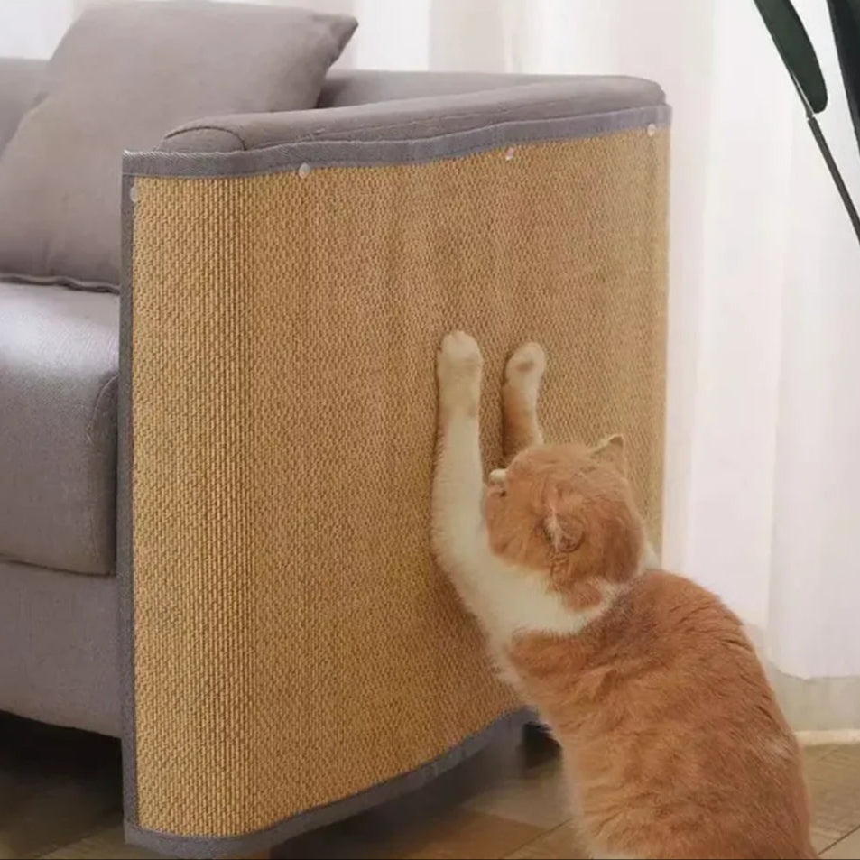 Mata dla Kota KittyMat, Trwała Kratzmatka z Sizalu, Ochrona Mebli, Interaktywna Zabawa, 60x40 cm, Naturalny Beż 0