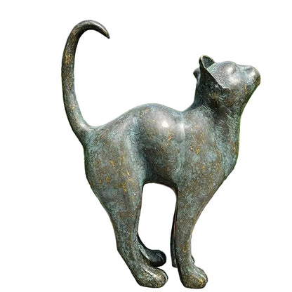 Miauw Aura Cat Lovers Garden Statuette - Odporna na warunki atmosferyczne figurka z żywicy poliestrowej do ogrodu i na taras. Dekoracyjna figurka kota. 1