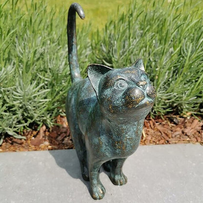 Miauw Aura Cat Lovers Garden Statuette - Odporna na warunki atmosferyczne figurka z żywicy poliestrowej do ogrodu i na taras. Dekoracyjna figurka kota. 2