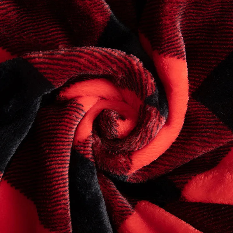 Miękki Koc Bożonarodzeniowy z Flaneli, Odwracalny Koc w Stylu Boho 130x150 cm – Idealny na Sofę i Łóżko 2