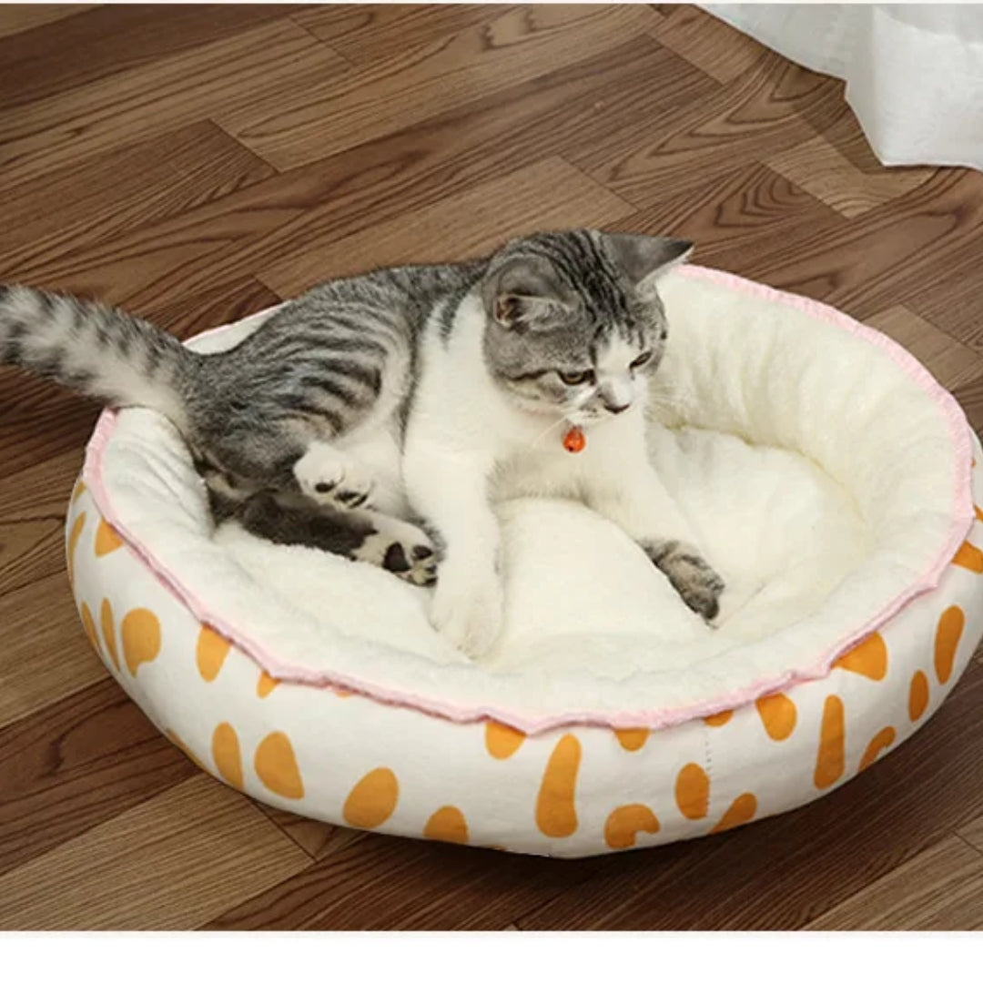 Miękkie Okrągłe Łóżko dla Psa z Fleece – Komfortowe i Praktyczne, Idealne dla Małych i Średnich Psów, Łatwe w Czyszczeniu 3
